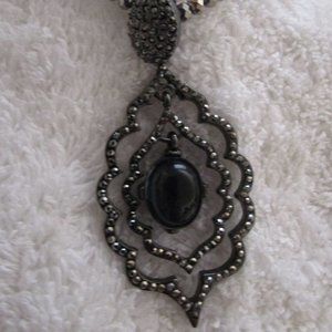 Chico's Womens Pendant and Necklace Cats Eye Stone